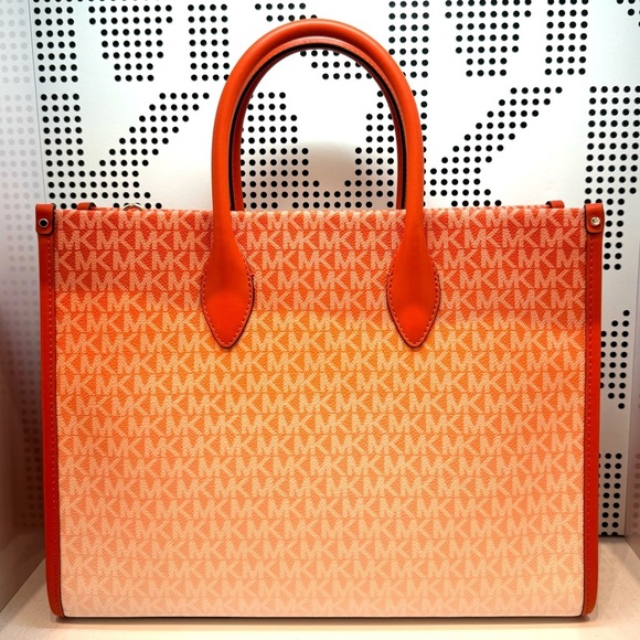 Michael Kors Medium Mirella Tote Bag Red Clay - Picture 6 of 9